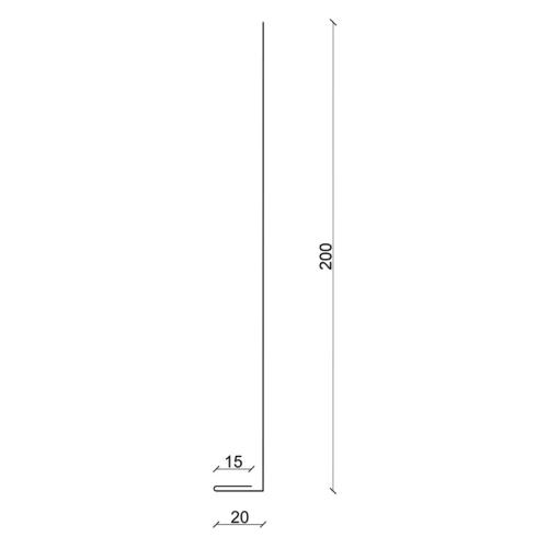 Preview: Querschnitt Rinneneinhang Traufe 15 x 200 mm